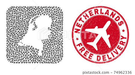 Free Delivery Watermark Stamp and Netherlands Map Air Force Subtracted Mosaic Free Delivery Watermark Stamp and Netherlands Map Air Force Subtracted Mosaic 74962336