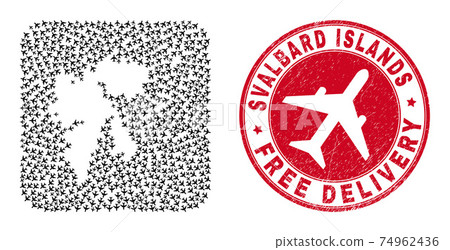 Free Delivery Grunge Seal and Svalbard Islands Map Air Force Hole Mosaic Free Delivery Grunge Seal and Svalbard Islands Map Air Force Hole Mosaic 74962436