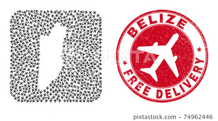 Free Delivery Rubber Badge and Belize Map Air Force Subtracted Mosaic Free Delivery Rubber Badge and Belize Map Air Force Subtracted Mosaic 74962446