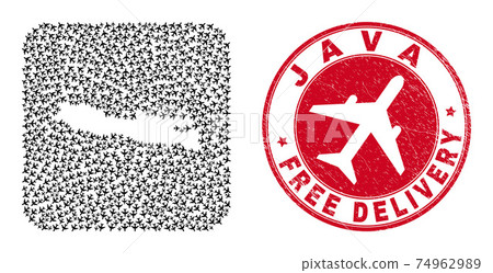 Free Delivery Rubber Stamp Seal and Java Island Map Aircraft Inverted Mosaic Free Delivery Rubber Stamp Seal and Java Island Map Aircraft Inverted Mosaic 74962989