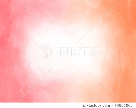 柔和的水彩框架紅色和橙色插圖素材 柔和的水彩框架紅色和橙色插圖素材 74965003