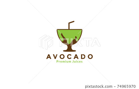 avocado juice cup with chocolates logo design vector icon symbol graphic illustration avocado juice cup with chocolates logo design vector icon symbol graphic illustration 74965970