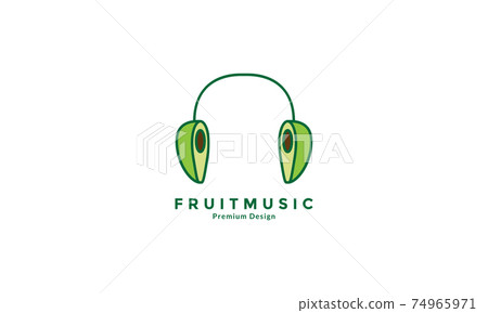 headphones with fruit logo design vector icon symbol graphic illustration headphones with fruit logo design vector icon symbol graphic illustration 74965971