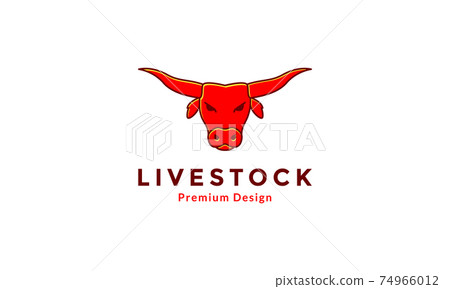 cow head colorful simple logo design vector icon symbol graphic illustration cow head colorful simple logo design vector icon symbol graphic illustration 74966012