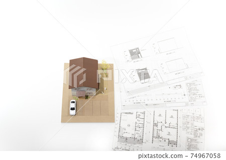 Construction shop, real estate, drawings, house model image 74967058