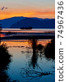 Lake Biwa stained at dusk 74967436