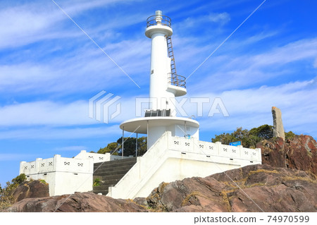 [鹿兒島縣]晴朗天氣下的薩摩長崎鼻子燈塔 74970599