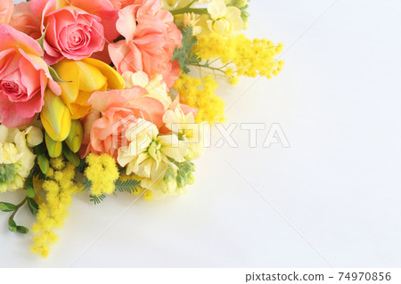 Bouquet with mimosa Bouquet with mimosa 74970856