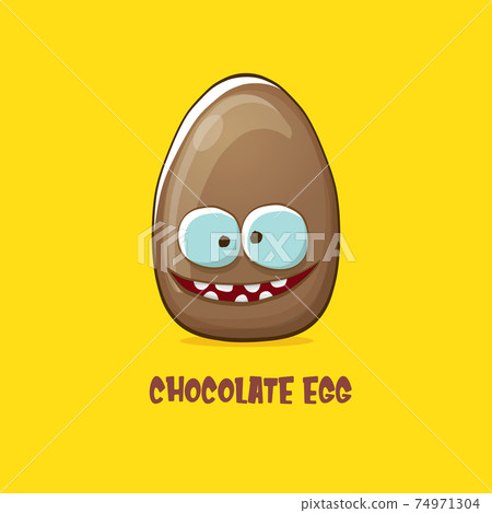 Cartoon chocolate easter egg cartoon characters... - Stock Illustration  [74971304] - PIXTA