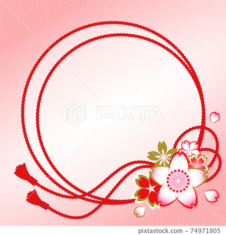 櫻花圖案的柚禪圖案,有復制空間 櫻花圖案的柚禪圖案,有復制空間 74971805