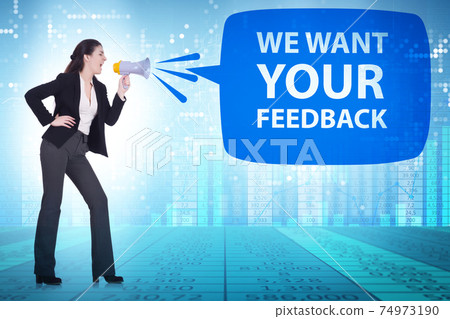 Concept of receiving feedback from customers Concept of receiving feedback from customers 74973190