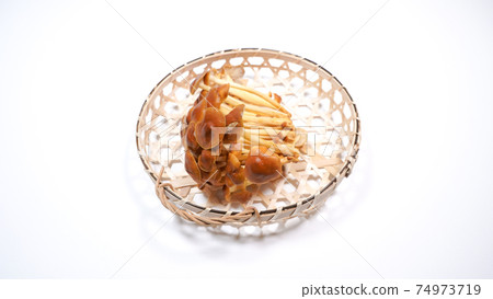 Wild species Enokitake white background 74973719