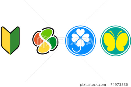 初學者標記,楓木標記,四葉標記,蝴蝶標記 初學者標記,楓木標記,四葉標記,蝴蝶標記 74973886