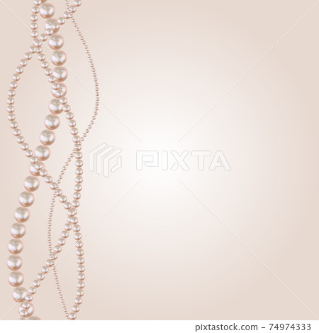 Abstract beauty natural pastel string of pearls background. Vector Illustration 74974333