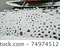 It seems that the snow on the cobblestones has melted 74974512