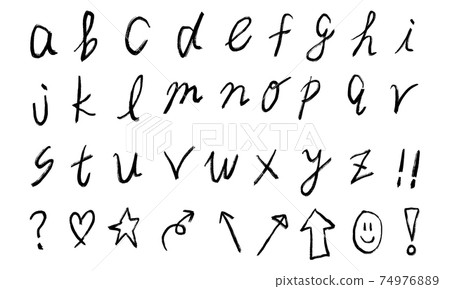 一組黑色數字和小寫字母（粗體） 74976889