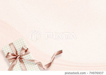 Present on the background of glittering pink satin fabric Present on the background of glittering pink satin fabric 74976937