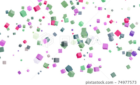 CG square background of many colorful squares CG square background of many colorful squares 74977573