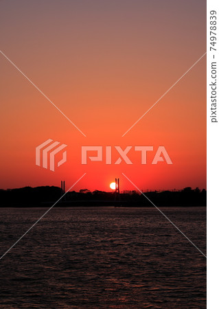 Sunset seen from Tokiwa Park Sunset seen from Tokiwa Park 74978839