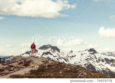 Hike in mountains Hike in mountains 74979776