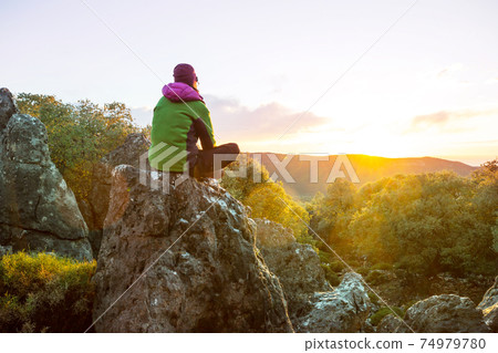 Girl in hike Girl in hike 74979780