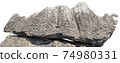 Big stone isolated on white background with clipping path, Big granite rock stone. 74980331