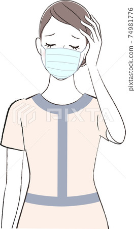 Headache esthetician mask 74981776