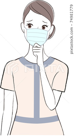 Anxiety esthetician mask Anxiety esthetician mask 74981779