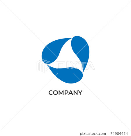 Abstract splash of water cycle illustration. Recycle logo concept isolated on white background. Save the water, save the ocean Logo design template. 74984454