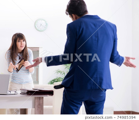 Bankrupt family with no cash at home Bankrupt family with no cash at home 74985394