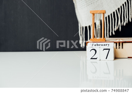 twenty seventh day of winter month calendar february with copy space twenty seventh day of winter month calendar february with copy space 74988847