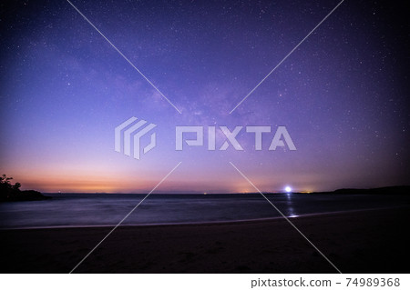 《Iki Island, Nagasaki Prefecture》 From Ohama Beach to the Milky Way in summer 74989368