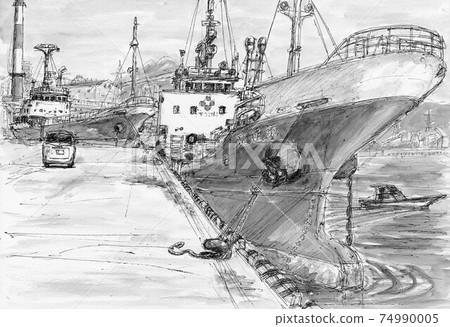 The Port. My country. Drawings. Pictures. Drawings ideas for kids. Easy and  simple.