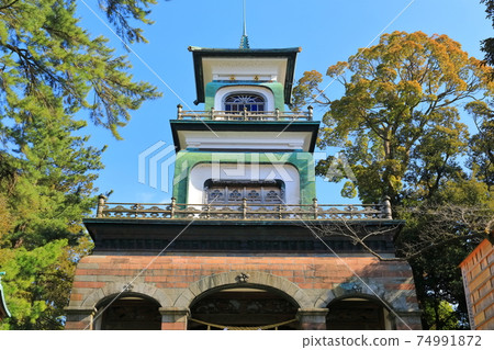 [石川縣]大山神社在晴朗的天氣下 74991872