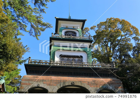 [Ishikawa Prefecture] Oyama Shrine Shrine under fine weather 74991876