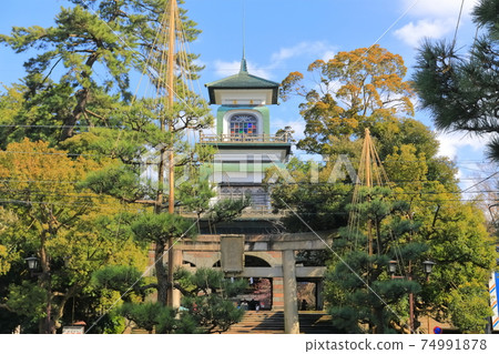 [Ishikawa Prefecture] Oyama Shrine Shrine under fine weather 74991878