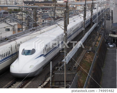 Shinkansen N700S J12 formation test run near Yamashina 74995482