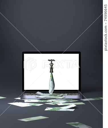 歐元紙幣從您的計算機洩漏 歐元紙幣從您的計算機洩漏 74996645