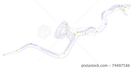 88 Constellation Series A-Constellation picture and constellation line on white background-Hydra and Copp constellation 88 Constellation Series A-Constellation picture and constellation line on white background-Hydra and Copp constellation 74997586