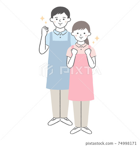 護理助手/保育老師/男女膽量姿勢 護理助手/保育老師/男女膽量姿勢 74998171