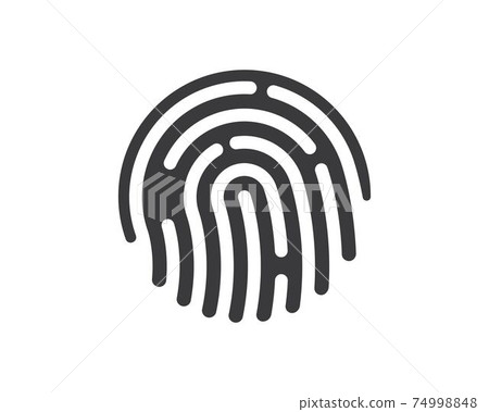 fingerprint logo icon illustration vector template 74998848