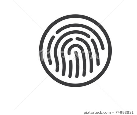 fingerprint logo icon illustration vector template 74998851