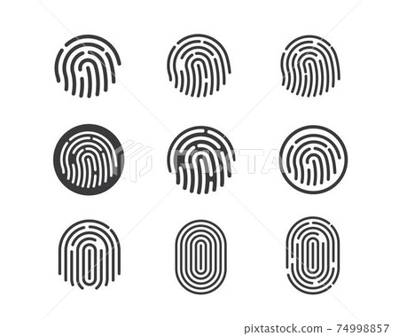fingerprint logo icon illustration vector template fingerprint logo icon illustration vector template 74998857
