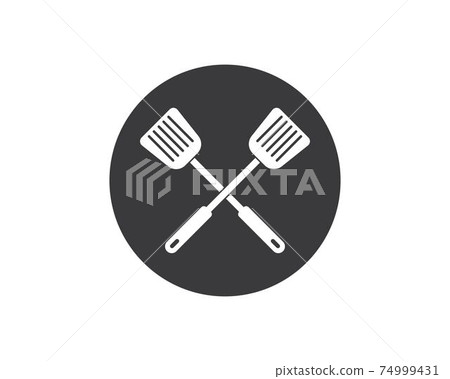 spatula logo icon of cooking and kithen vector spatula logo icon of cooking and kithen vector 74999431