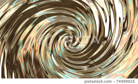 Metal metal gold leaf vortex swirl liquid round and round guru naruto naruto metallic shiny gal 74999928