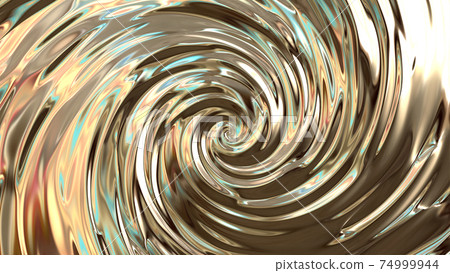Metal metal gold leaf vortex swirl liquid round and round guru naruto naruto metallic shiny gal 74999944