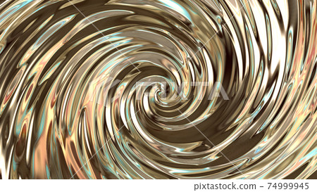 Metal metal gold leaf vortex swirl liquid round and round guru naruto naruto metallic shiny gal 74999945