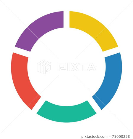 Pie chart icon vector graph diagram symbol for big data analytics reports and statistics information in a flat color illustration 75000238