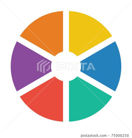 Pie chart icon vector graph diagram symbol for big data analytics reports and statistics information in a flat color illustration 75000258