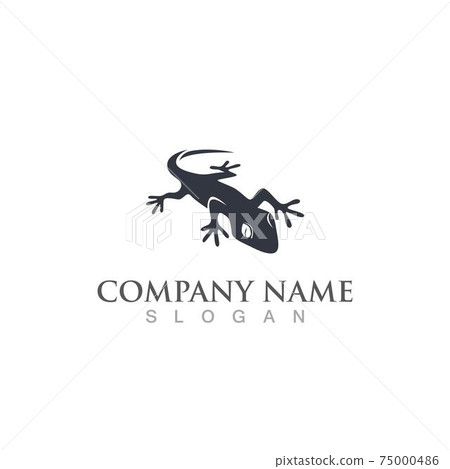 black lizard for tattoo vector logo image 75000486